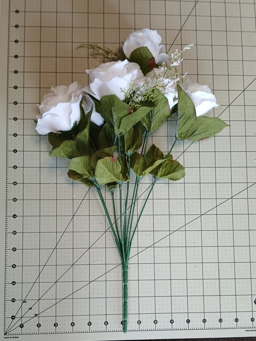 White Artificial Rose Bouquet